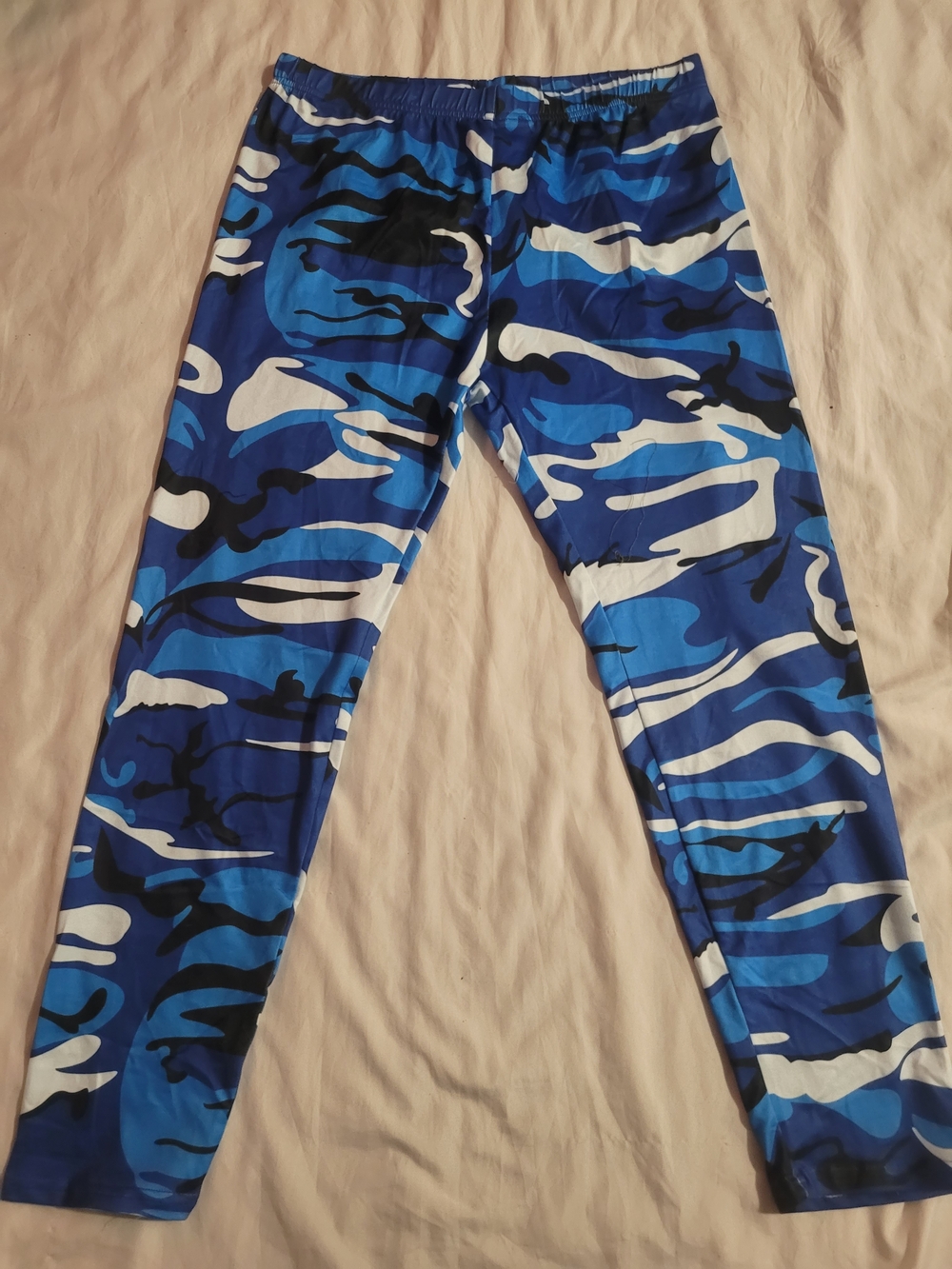 Women's Blue Camo Leggings - Stretch Activewear
